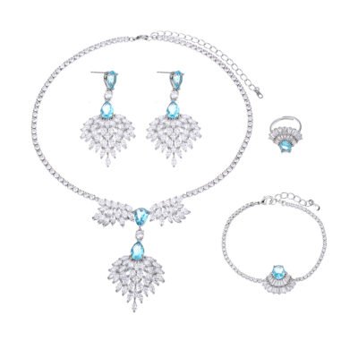 Blue Crystal Jewelry Set