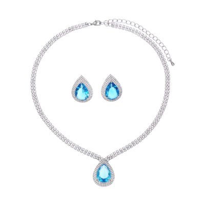 Blue Crystal Jewelry Set