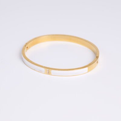 White Enamel Bracelet