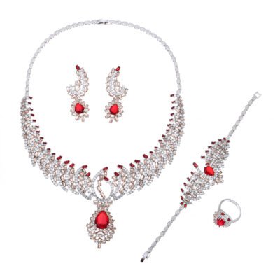Luxury Red Jewelry Set