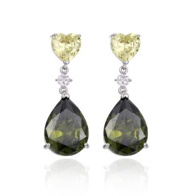 Green Drop Earrings